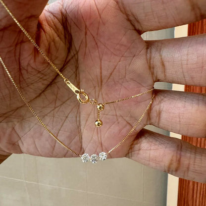 Triple Diamond Necklace