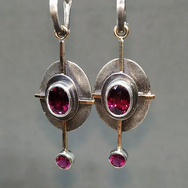 Violet Marble Earrings