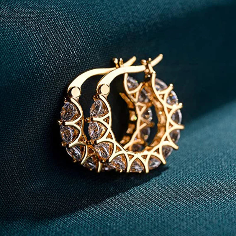 Diamond Sun Hoops