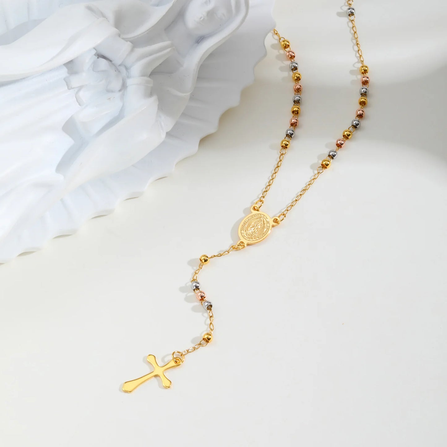 Rosary Cross Necklace