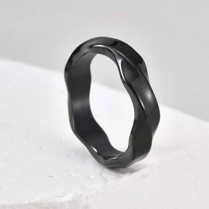 Vnox 2026 New Mobius Ring for Men Boys, Oxidized Twisted Stainless Steel Finger Band,Retro Endless Love Anniversary Gift for Him