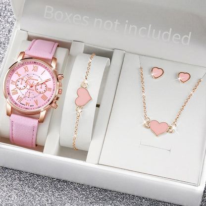 Rosé Heart Watch Set