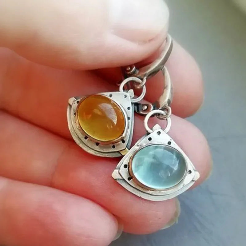Violet Marble Earrings