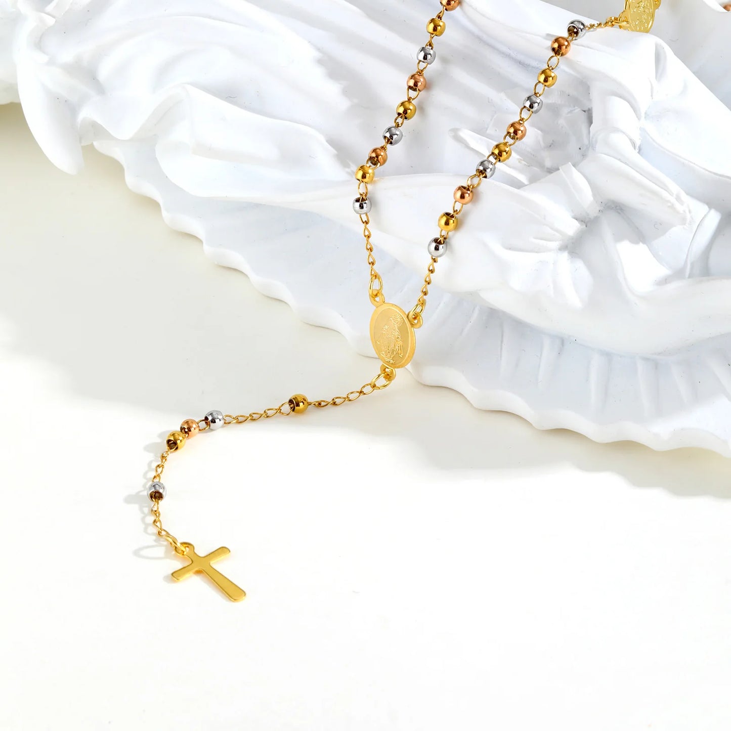 Rosary Cross Necklace