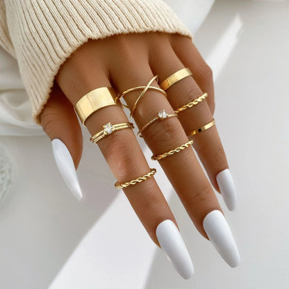 Silver Minimal Ring Set