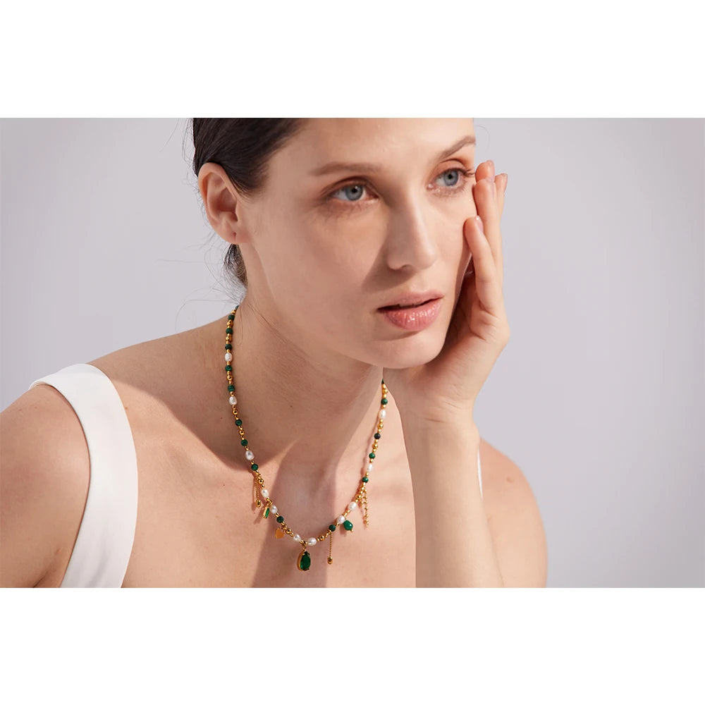 Emerald Charm Necklace