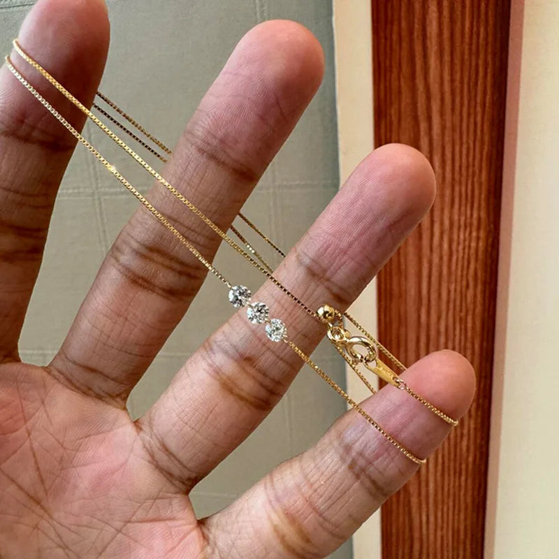 Triple Diamond Necklace