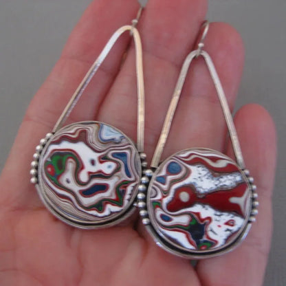 Violet Marble Earrings