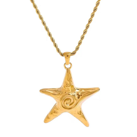 Starfish Spiral Necklace