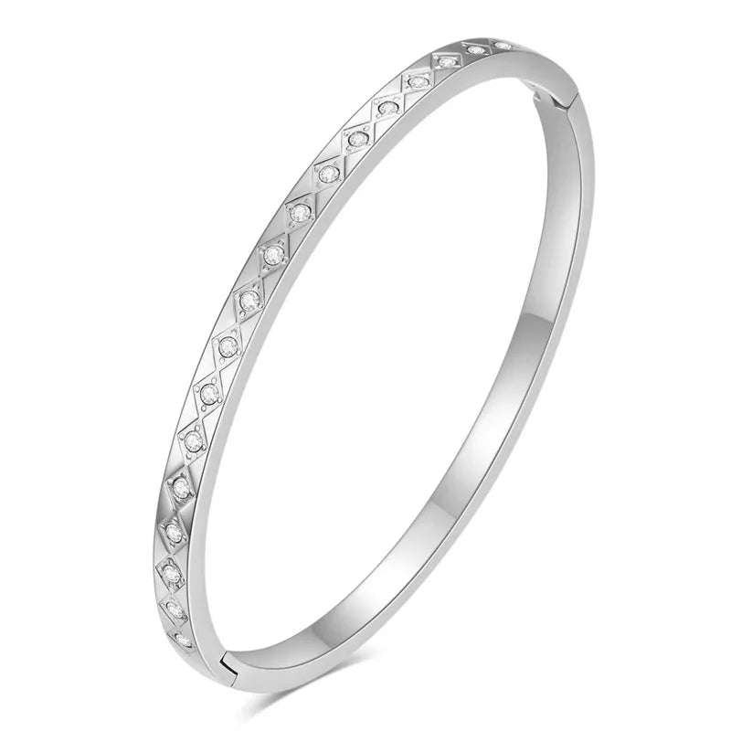 LETAPI Stainless Steel Bamboo Cuff Bracelets Bangles for Woman Gold Color Wedding Female Luxury Jewelry Gifts