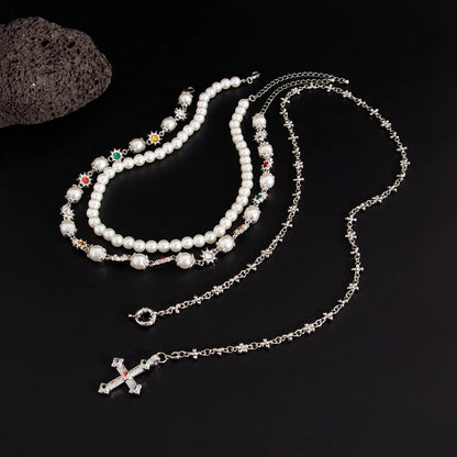 Pearl Cross Layered Set