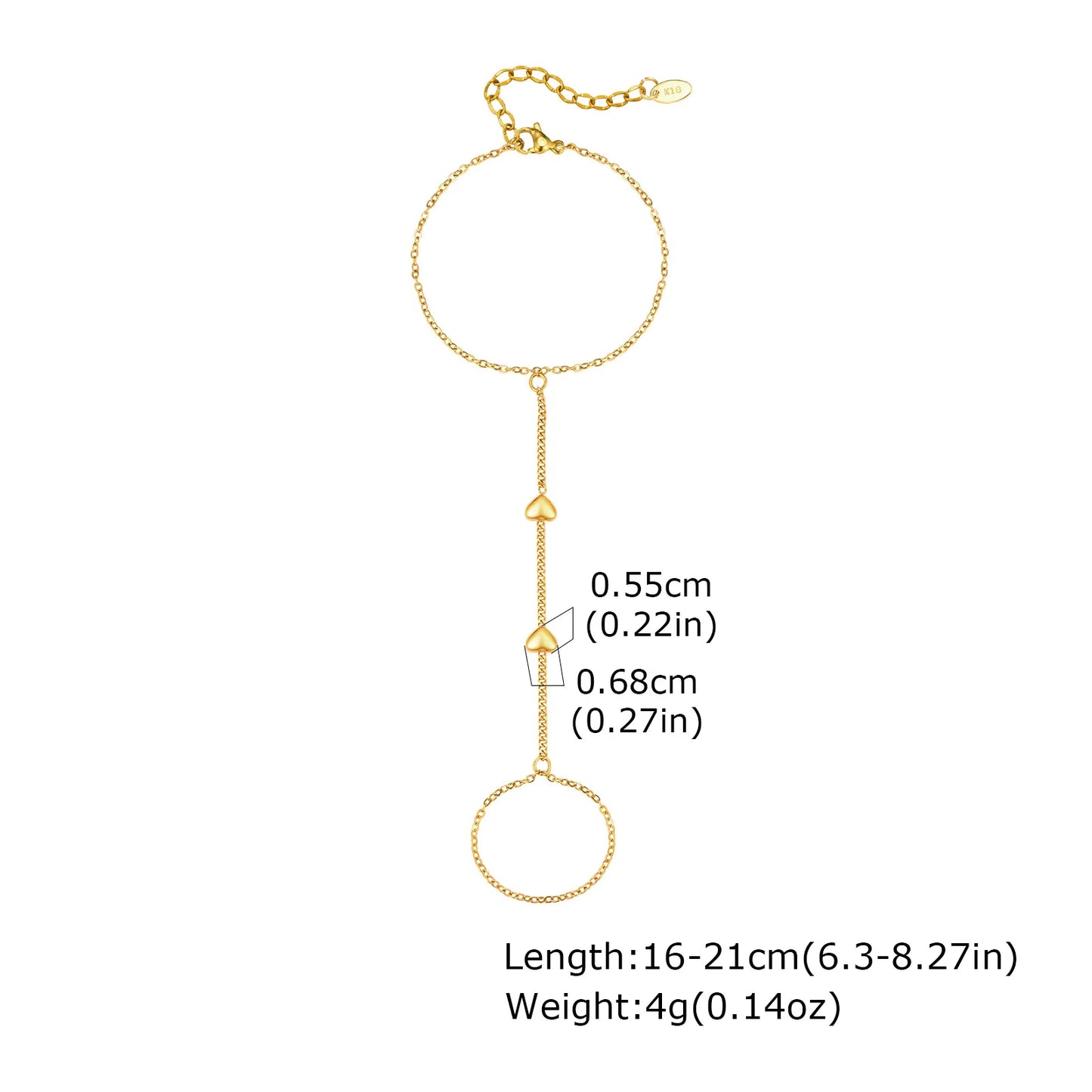 Golden Heart Handchain