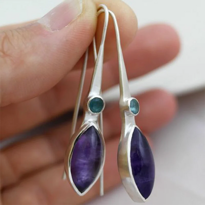 Violet Marble Earrings