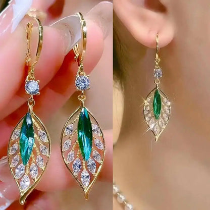 Emerald Butterfly Earrings