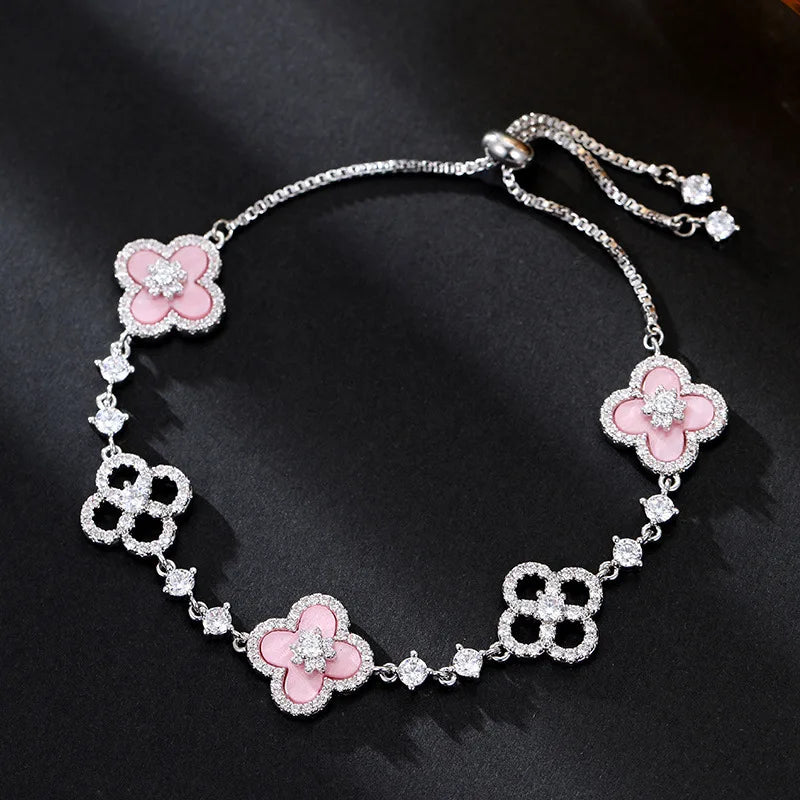 Sakura Clover Bracelet