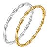 LETAPI Stainless Steel Bamboo Cuff Bracelets Bangles for Woman Gold Color Wedding Female Luxury Jewelry Gifts