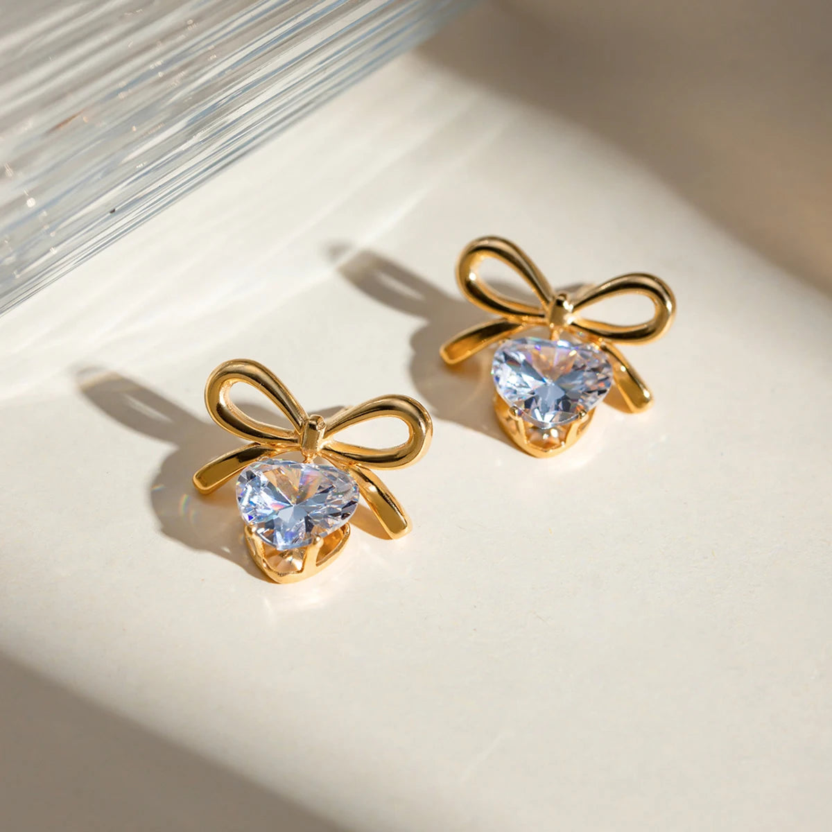 Heart Bow Earrings