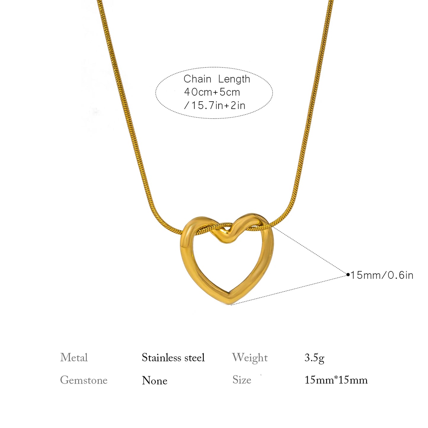 Darla Heart Necklace