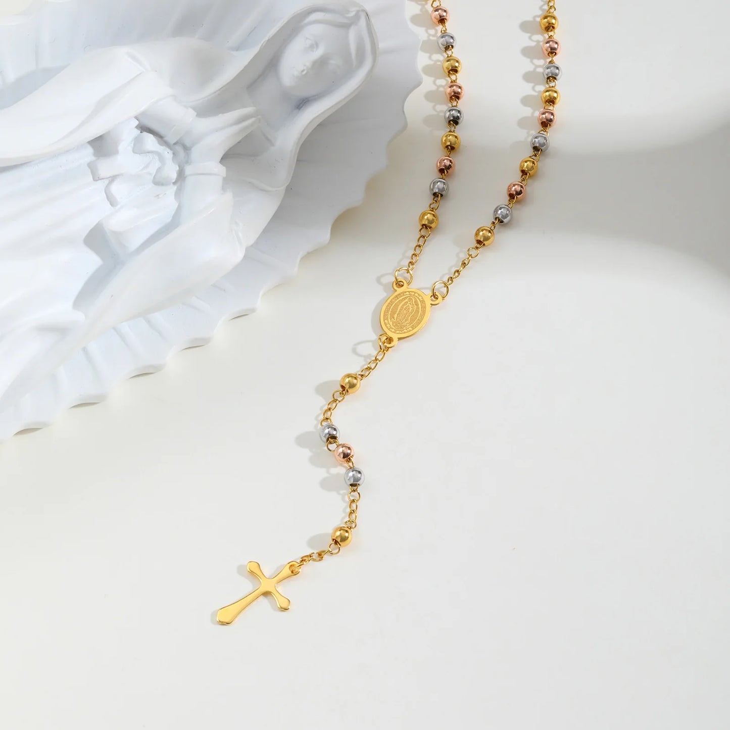 Rosary Cross Necklace
