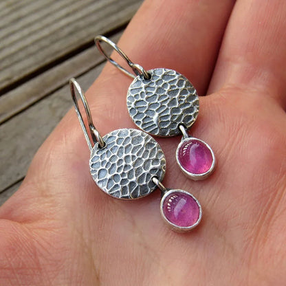 Violet Marble Earrings