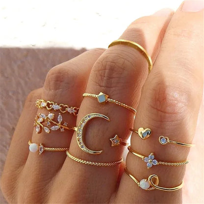 Silver Minimal Ring Set