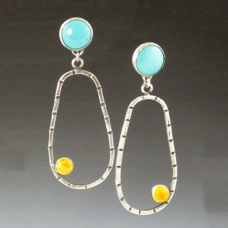 Violet Marble Earrings