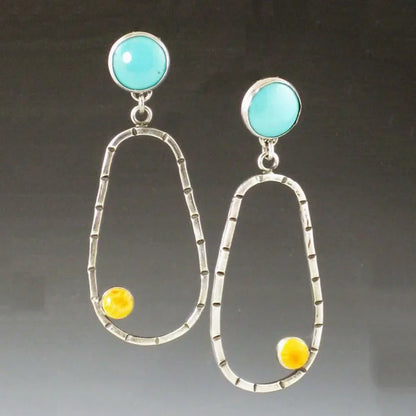 Violet Marble Earrings