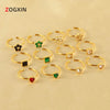 Colorful Stainless Steel Titanium Steel Ring Women's Heart Shaped Flower Design Ring Fashionable Jewelry Accessories