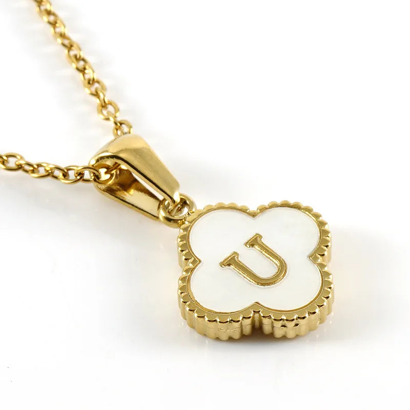 Clover Initial Necklace