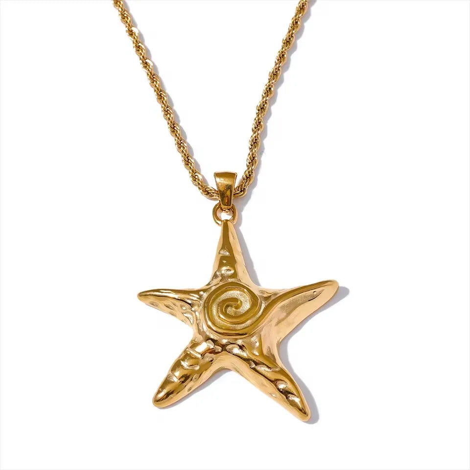 Starfish Spiral Necklace