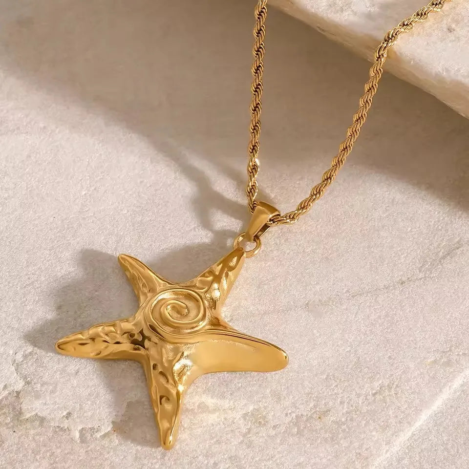 Starfish Spiral Necklace