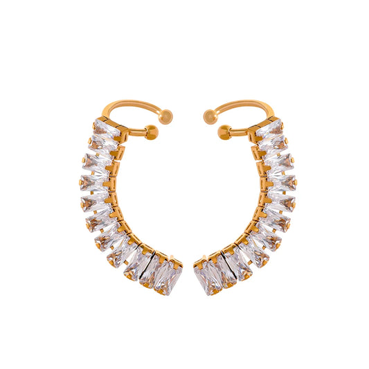 Rosy Crystal Hoops