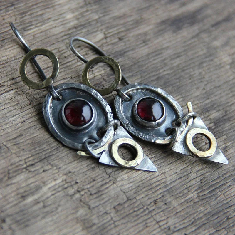 Violet Marble Earrings