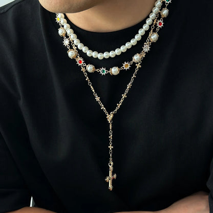 Pearl Cross Layered Set