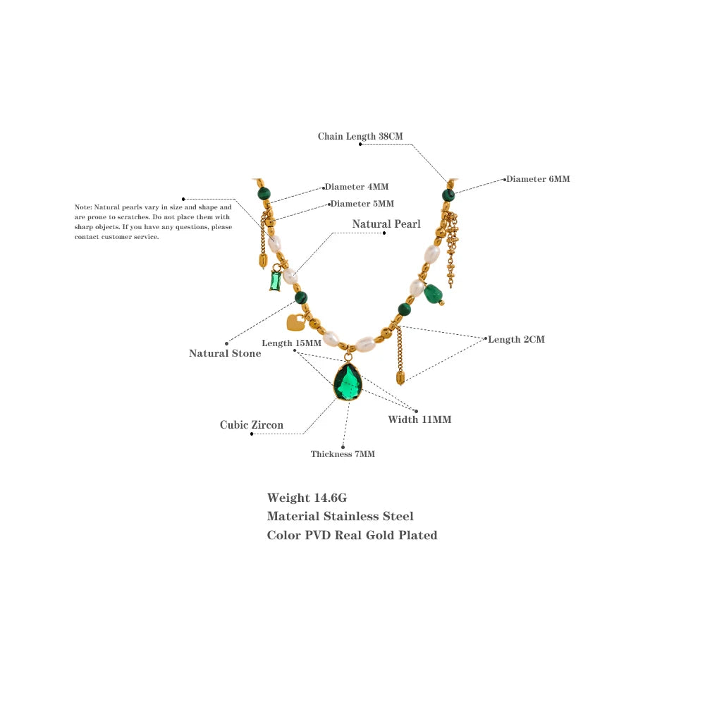 Emerald Charm Necklace