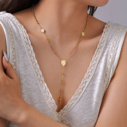 Rosary Cross Necklace