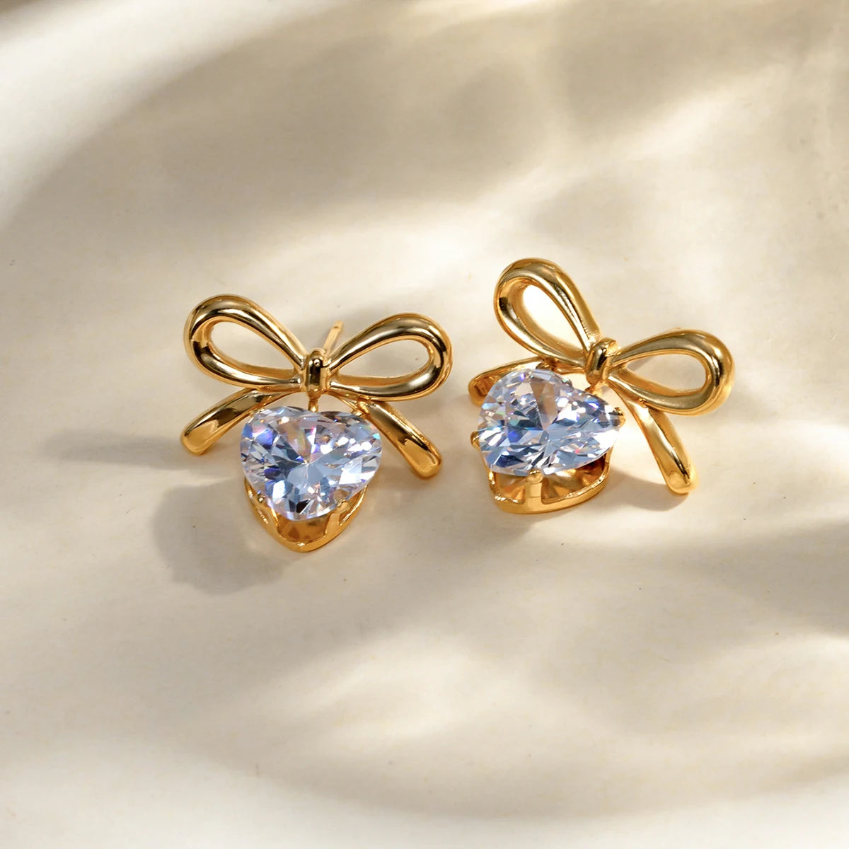 Heart Bow Earrings