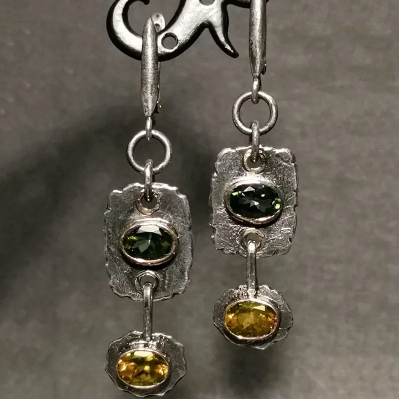 Violet Marble Earrings