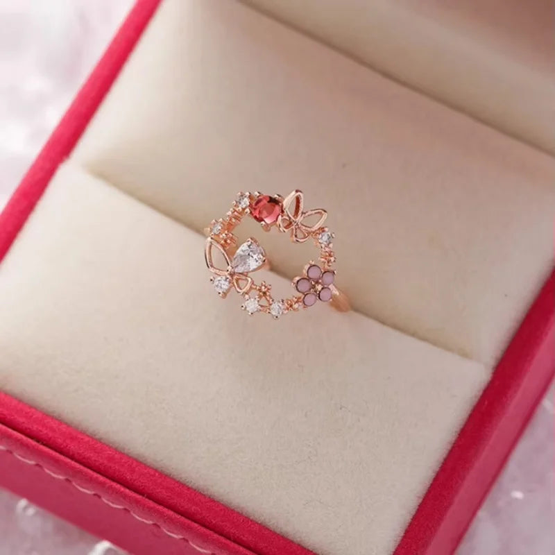 Floral Open Ring