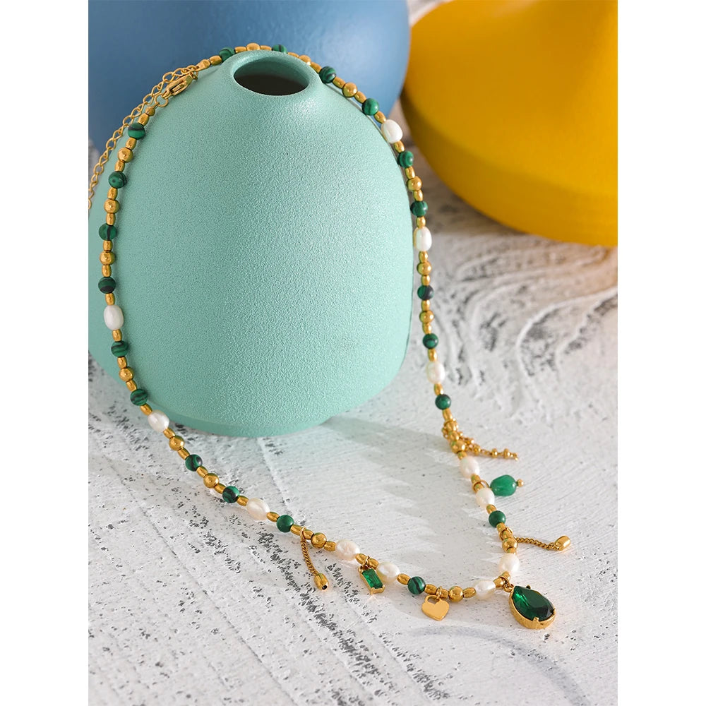 Emerald Charm Necklace