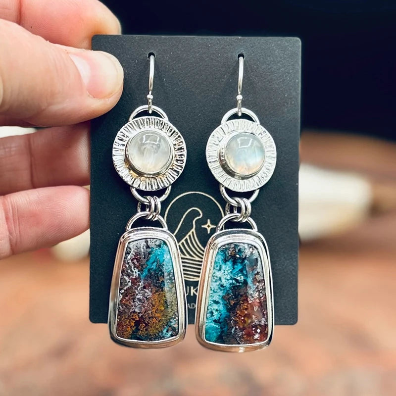 Violet Marble Earrings