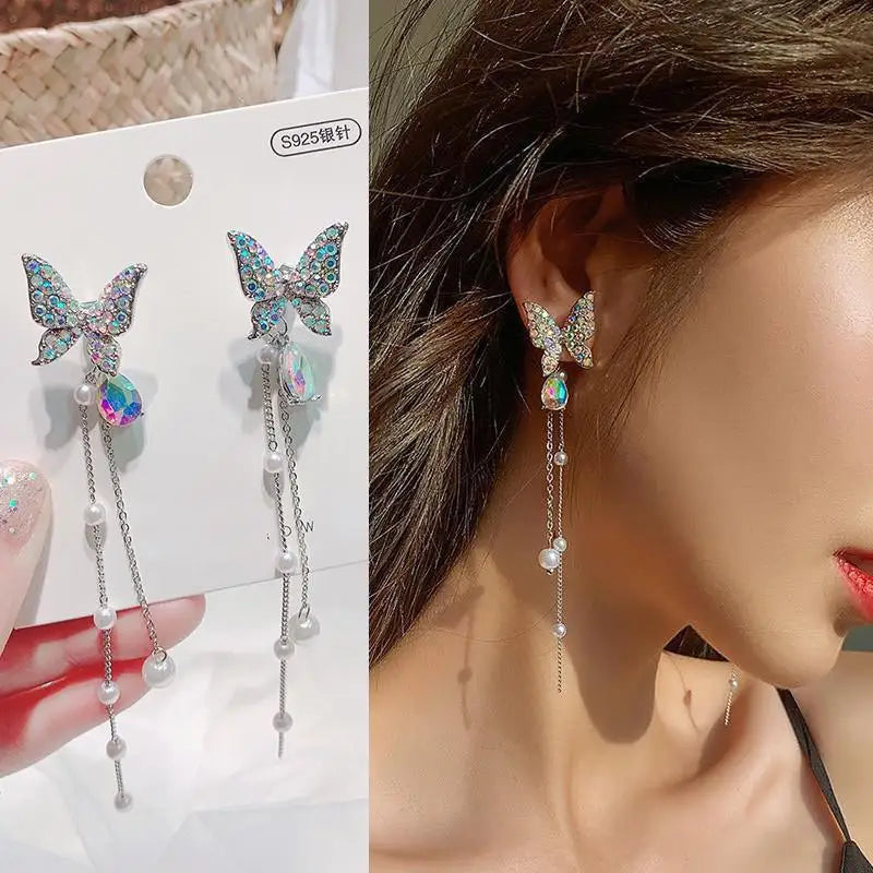 Emerald Butterfly Earrings