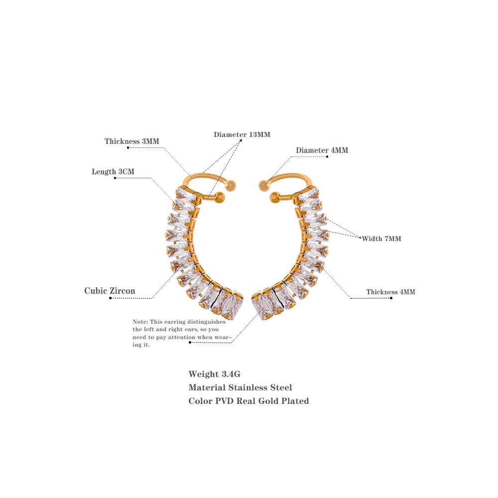 Rosy Crystal Hoops