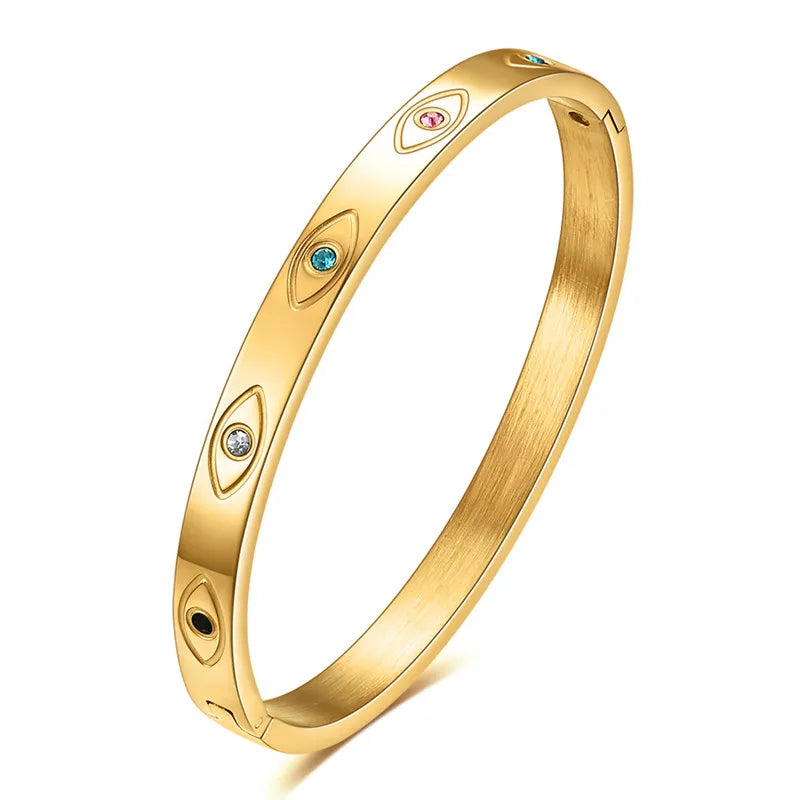 LETAPI Stainless Steel Bamboo Cuff Bracelets Bangles for Woman Gold Color Wedding Female Luxury Jewelry Gifts