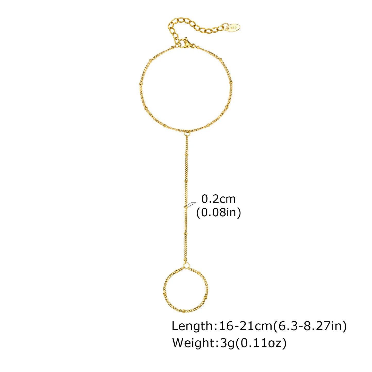 Golden Heart Handchain