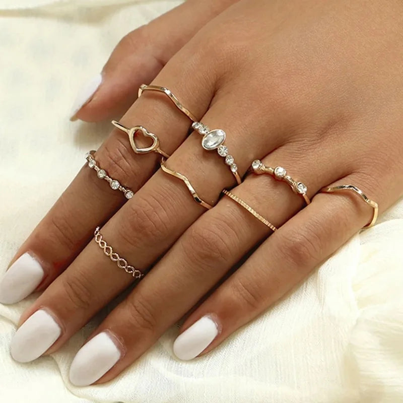 Silver Minimal Ring Set