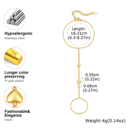 Golden Heart Handchain