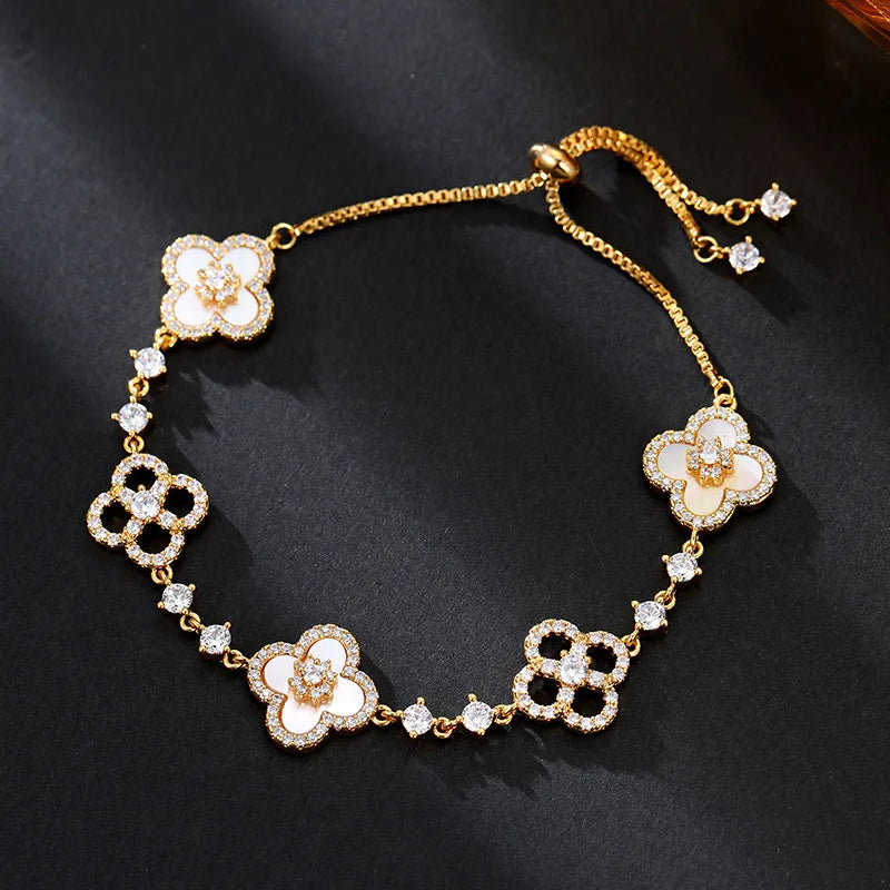 Sakura Clover Bracelet