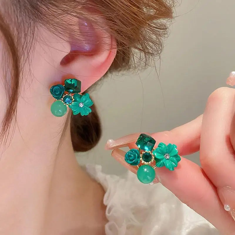 Emerald Butterfly Earrings