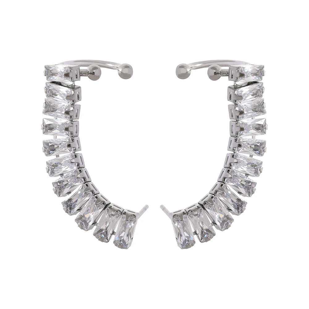 Rosy Crystal Hoops